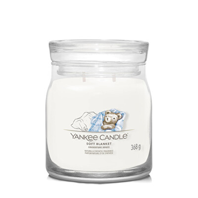 Yankee Candle - Aromatická svíčka Signature sklo střední Soft Blanket 368 g