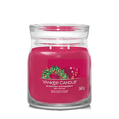 Yankee Candle - Aromatická svíčka Signature sklo střední Sparkling Winterberry 368 g