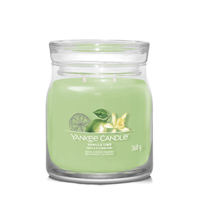 Yankee Candle - Aromatická svíčka Signature sklo střední Vanilla Lime 368 g