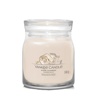 Yankee Candle - Aromatická svíčka Signature sklo střední Warm Cashmere 368 g
