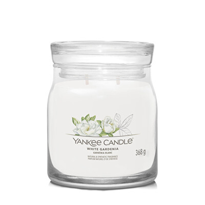 Yankee Candle - Aromatická svíčka Signature sklo střední White Gardenia 368 g