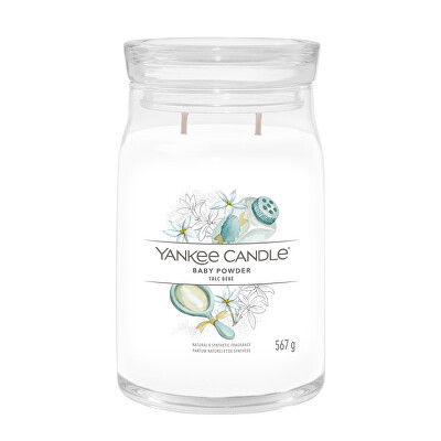 Yankee Candle - Aromatická svíčka Signature sklo velké Baby Powder 567 g