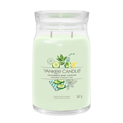 Yankee Candle - Aromatická svíčka Signature sklo velké Cucumber Mint Cooler 567 g