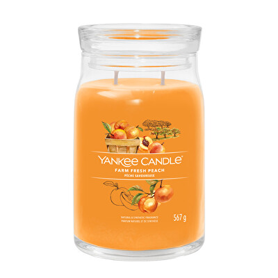 Yankee Candle - Aromatická svíčka Signature sklo velké Farm Fresh Peach 567 g