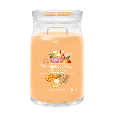 Yankee Candle - Aromatická svíčka Signature sklo velké Mango Ice Cream 567 g