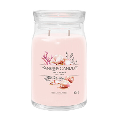Yankee Candle - Aromatická svíčka Signature sklo velké Pink Sands 567 g