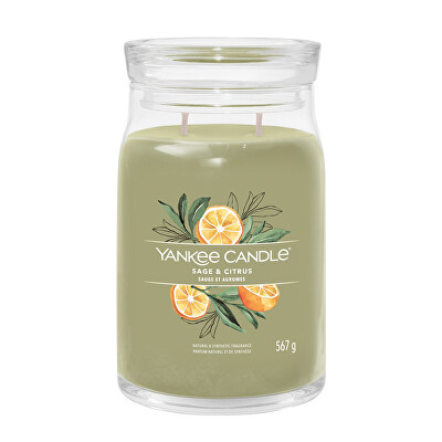 Yankee Candle - Aromatická svíčka Signature sklo velké Sage & Citrus 567 g