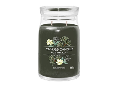 Yankee Candle - Aromatická svíčka Signature sklo velké Silver Sage & Pine 567 g