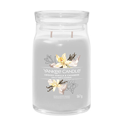 Yankee Candle - Aromatická svíčka Signature sklo velké Smoked Vanilla & Cashmere 567 g