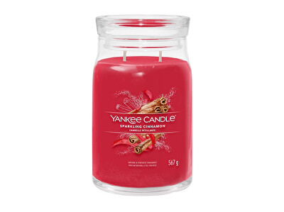 Yankee Candle - Aromatická svíčka Signature sklo velké Sparkling Cinnamon 567 g