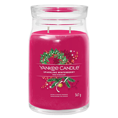 Yankee Candle - Aromatická svíčka Signature sklo velké Sparkling Winterberry 567 g