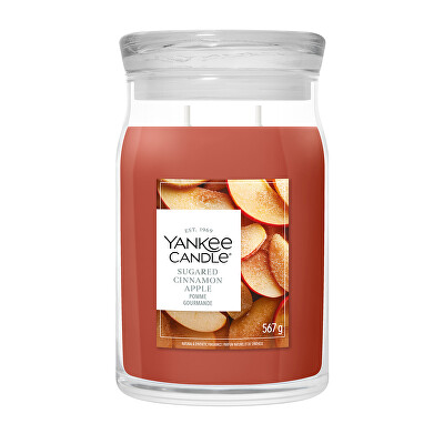 Yankee Candle - Aromatická svíčka Signature sklo velké Sugared Cinnamon Apple 567 g