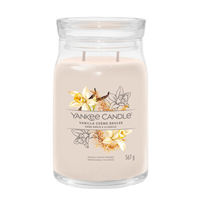 Yankee Candle - Lumânare aromatică Signature sticlă mare Vanilla Creme Brulée 567 g
