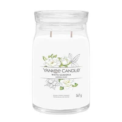Yankee Candle - Aromatická svíčka Signature sklo velké White Gardenia 567 g