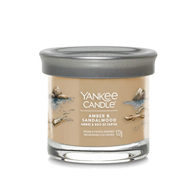 Yankee Candle - Aromatická svíčka Signature tumbler malý Amber & Sandalwood 122 g