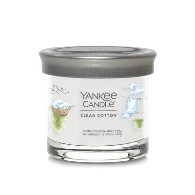 Yankee Candle - Aromatická svíčka Signature tumbler malý Clean Cotton 122 g
