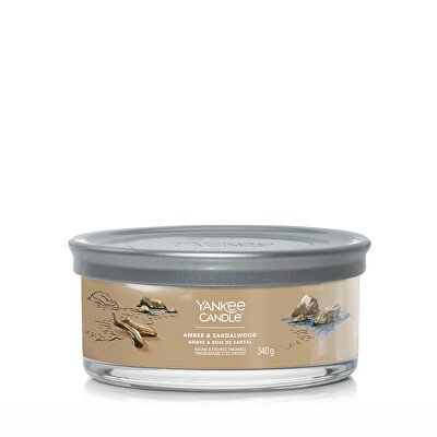 Yankee Candle - Aromatická svíčka Signature tumbler střední Amber & Sandalwood 340 g