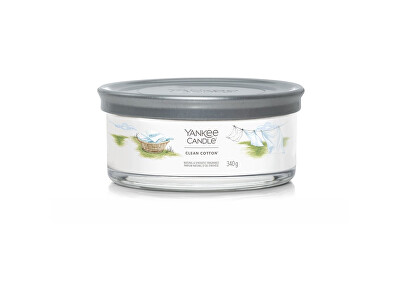Yankee Candle - Aromatická svíčka Signature tumbler střední Clean Cotton 340 g