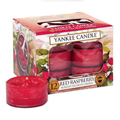 Yankee Candle - Aromatické čajové svíčky Red Raspberry 12 x 9,8 g