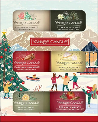 Yankee Candle - Dárková sada skleněných votivních svíček 6 x 37 g