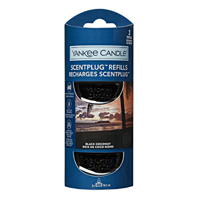 Yankee Candle - Náhradní náplň do elektrického difuzéru Black Coconut 2 x 18,5 ml