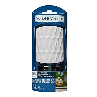 Yankee Candle - Elektrický difuzér do zásuvky Organic Kit Clean Cotton 18,5 ml