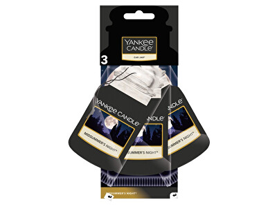 Yankee Candle - Papírová visačka do auta Midsummer’s Night 3 ks