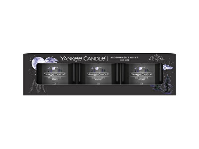 Yankee Candle - Sada votivních svíček ve skle Midsummer’s Night 3 x 37 g