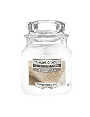 Yankee Candle - Vonná svíčka Home Inspiration malá White Linen & Lace 104 g