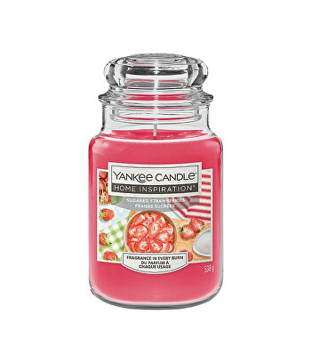 Yankee Candle - Vonná svíčka Home Inspiration velká Sugared Strawberries 538 g