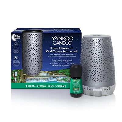 Yankee Candle - 2. JAKOST -  Vonný difuzér Peaceful Dreams Sleep Diffuser Kit