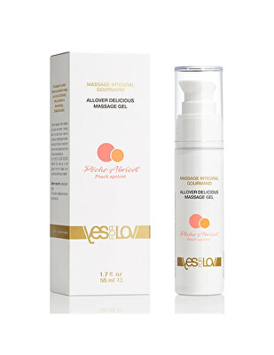 YESforLOV - 2. JAKOST -  Masážní gel Peach Apricot (Allover Delicious Massage Gel) 50 ml