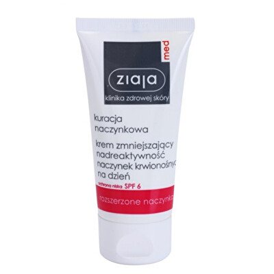Ziaja - Hydratační krém pro citlivou pleť se sklonem ke zčervenání SPF 6 Capillary Care 50 ml