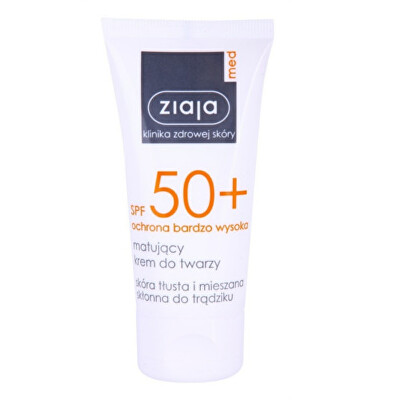 Ziaja - Zmatňující pleťový krém na opalování SPF 50+ 50 ml