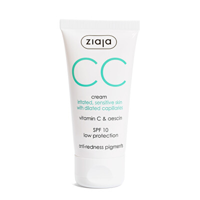Ziaja - CC krém pro podrážděnou a citlivou pleť s rozšířenými žilkami SPF 10 (CC Cream) 50 ml