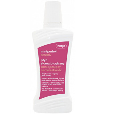Ziaja - Ústní voda snižující citlivost zubů Mintperfekt Sensitiv 500 ml
