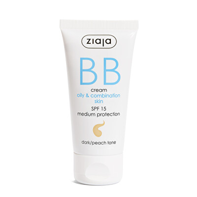 Ziaja - BB krém pro mastnou a smíšenou pleť SPF 15 Dark/Peach Tone (BB Cream) 50 ml
