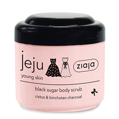 Ziaja - Černý cukrový tělový peeling Jeju (Black Sugar Body Scrub) 200 ml