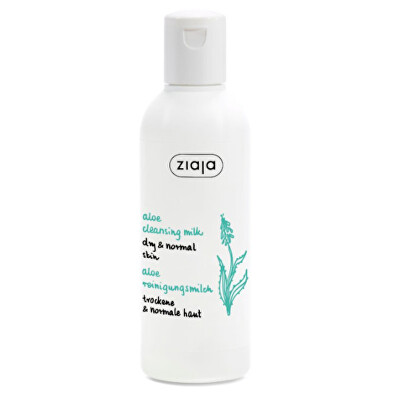 Ziaja - Čisticí pleťové mléko s aloe vera pro suchou a normální pleť (Aloe Cleansing Milk) 200 ml