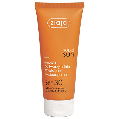 Ziaja - Emulzia na opaľovanie na tvár a telo SPF 30 Sun Sun Emulsion 100 ml