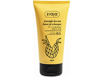 Ziaja - Energizující sprchový gel & šampon Pineapple Skin Care (Shower Gel & Shampoo) 160 ml
