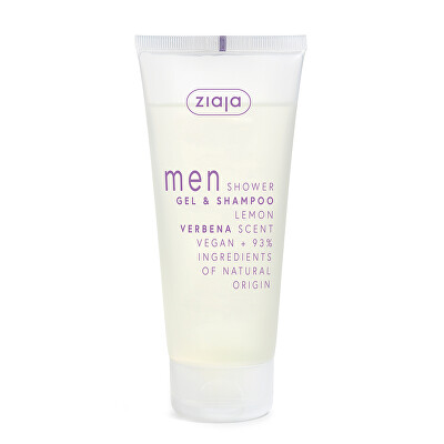 Ziaja - Sprchový gel a šampon Lemon Verbena Men (Gel & Shampoo) 200 ml