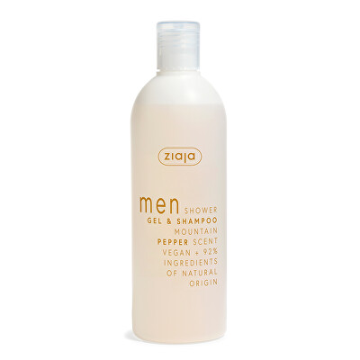 Ziaja - Sprchový gel a šampon Mountain Pepper Men (Gel & Shampoo) 400 ml