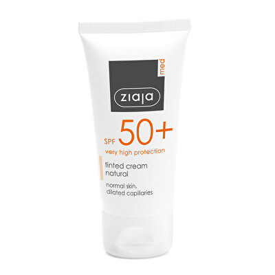 Ziaja - Tónovací krém pro normální pleť SPF 50+ odstín přirozený (Tinted Cream) 50 ml