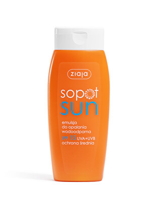 Ziaja - 2. JAKOST -  Voděodolné mléko na opalování SPF 15 Sun (Emulsion) 150 ml