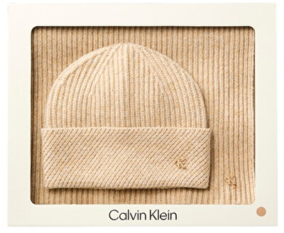 Calvin Klein - Dámský zimní set - čepice a šála CW Gift Sets LV04F0002GHG5