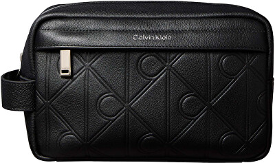 Calvin Klein - Kožená kosmetická taška Xl Emblem LV04D1179GUB1