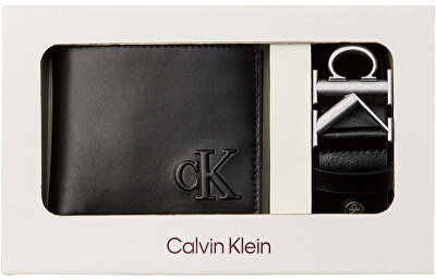 Calvin Klein - Pánska kožená sada - peňaženka a opasok M Giftset LV04D0017GUB1