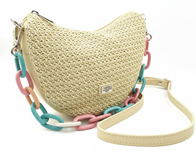 Caramelo - Dámska kožená kabelka Banana Bag 82330 Mostaza