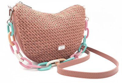 Caramelo - Dámska kožená kabelka Banana Bag 82330 Nude